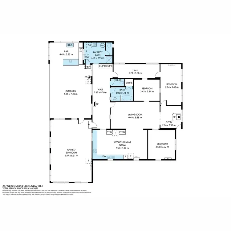 Floorplan of Homely rural property listing, 217 Spring Creek Road, Clifton QLD 4361