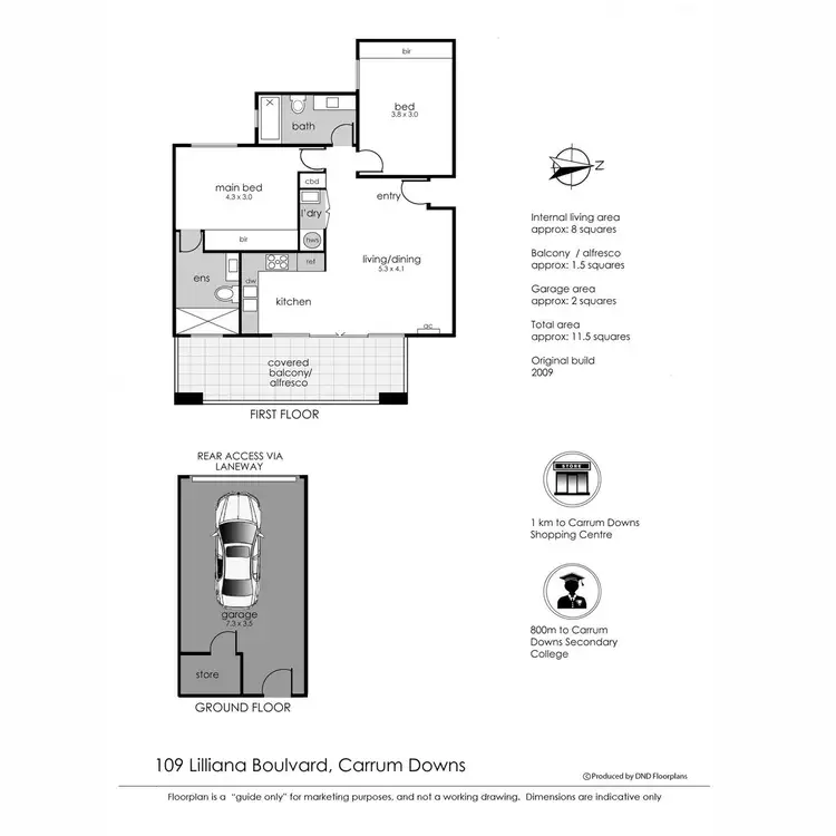 Floorplan of Homely unit listing, 109 Lilliana Boulevard, Carrum Downs VIC 3201