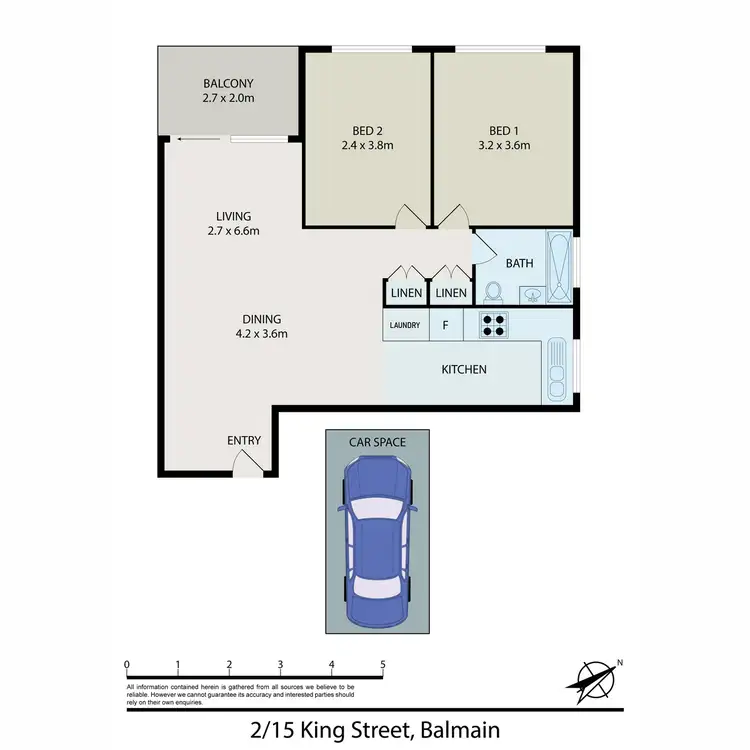 Floorplan of Homely apartment listing, 2/15 King Street, Balmain NSW 2041