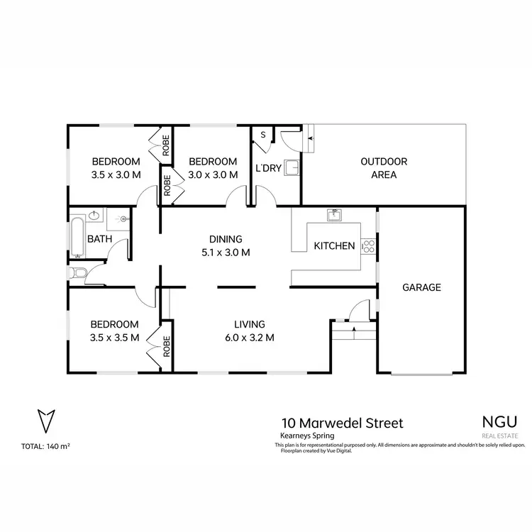 Floorplan of Homely house listing, 10 Marwedel Street, Kearneys Spring QLD 4350