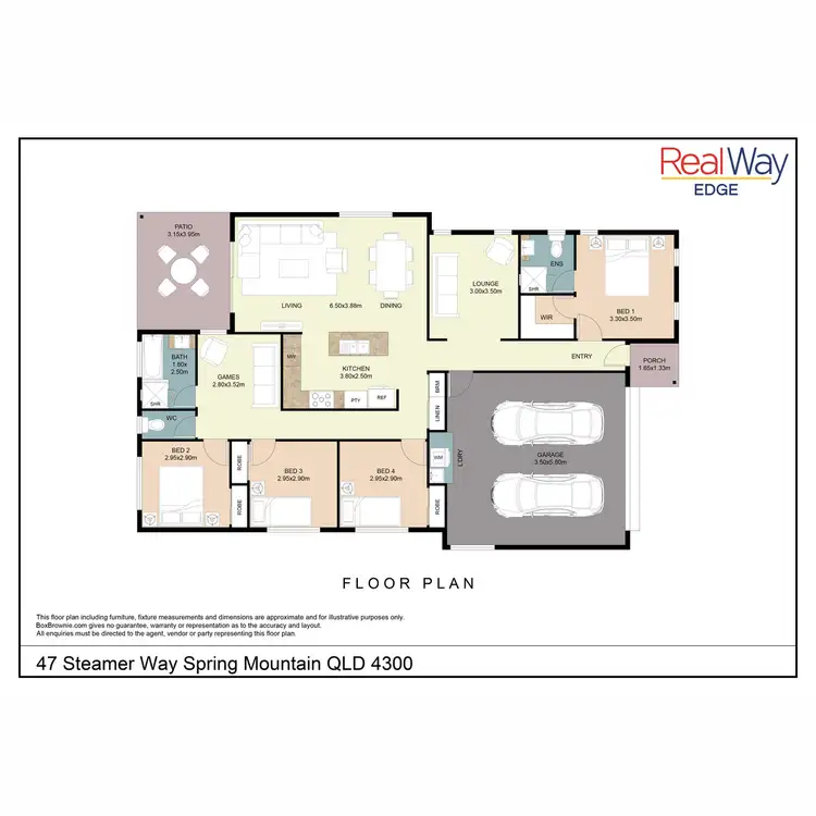 Floorplan of Homely house listing, 47 Steamer Way, Spring Mountain QLD 4300