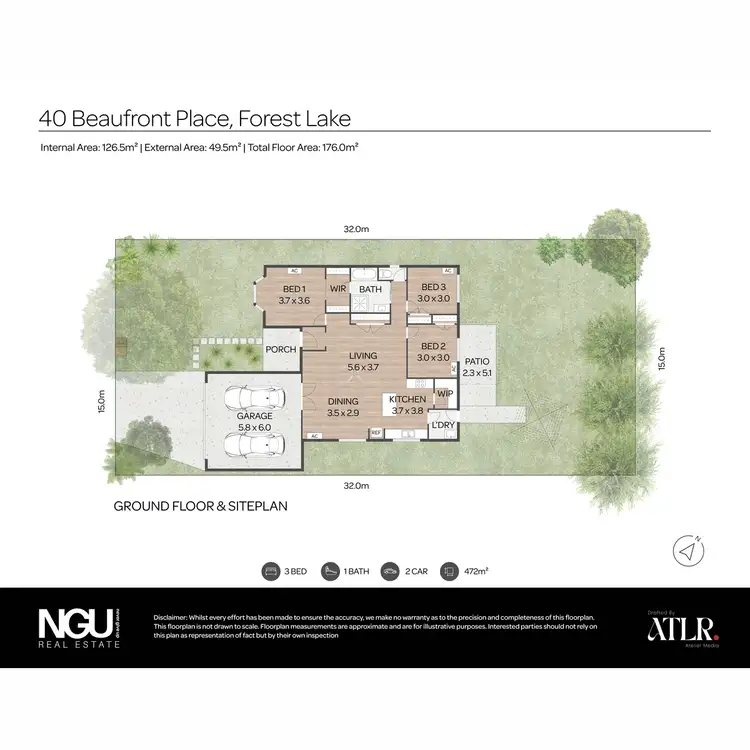 Floorplan of Homely house listing, 40 Beaufront Place, Forest Lake QLD 4078