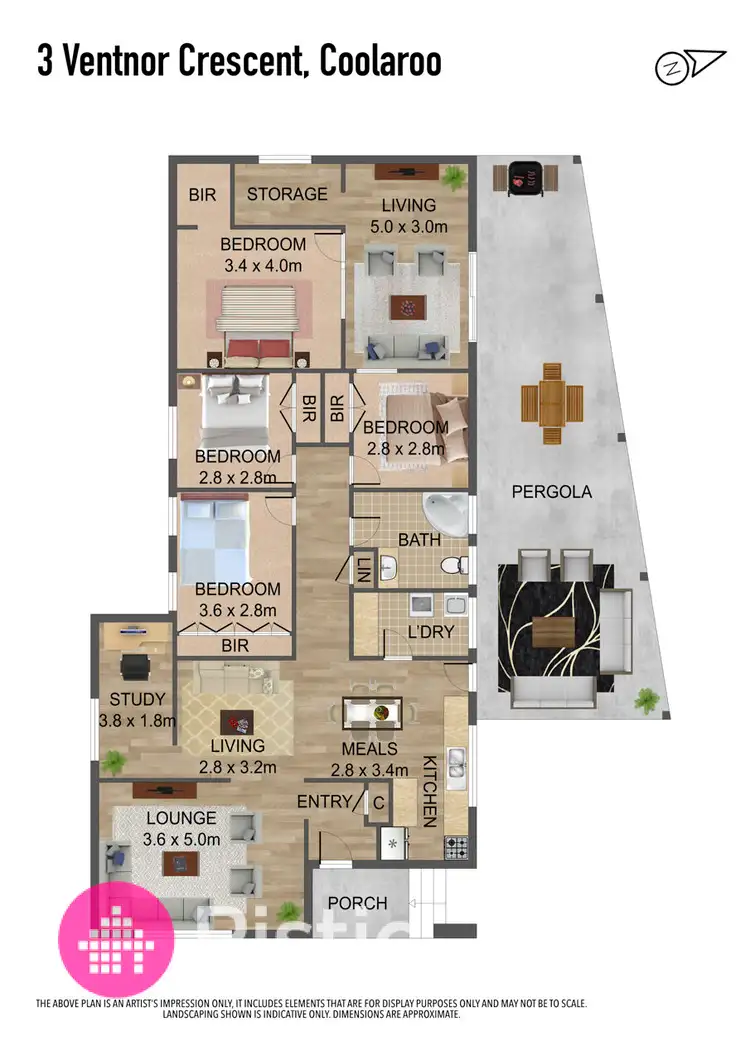 Floorplan of Homely house listing, 3 Ventnor Crescent, Coolaroo VIC 3048