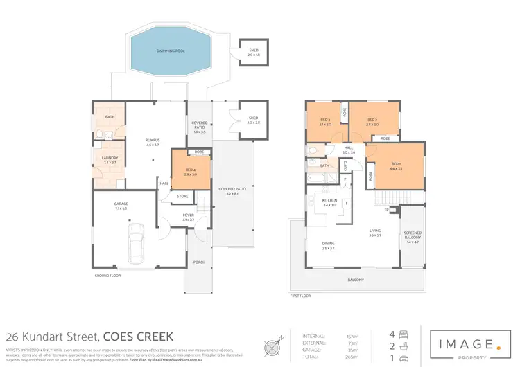 Floorplan of Homely house listing, 26 Kundart Street, Coes Creek QLD 4560