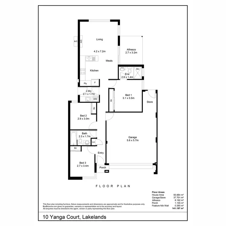 Floorplan of Homely house listing, 10 Yanga Court, Lakelands WA 6180