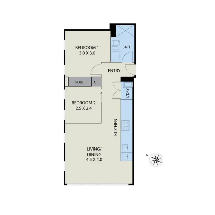 Floorplan of Homely apartment listing, 3104/58 Clarke Street, Southbank VIC 3006