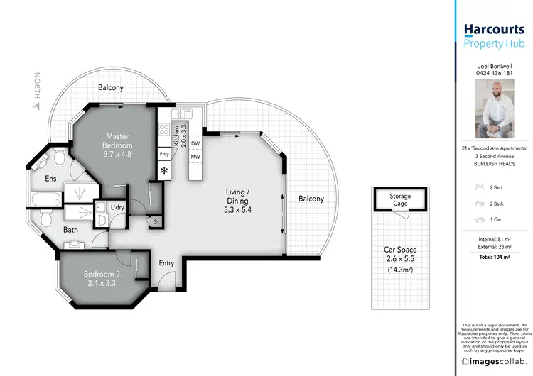 Floorplan of Homely apartment listing, 21A/3 Second Avenue, Burleigh Heads QLD 4220