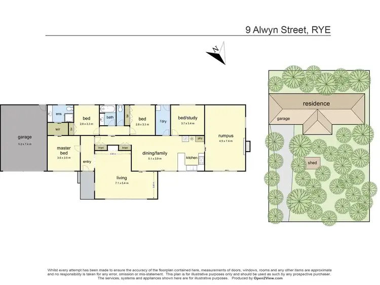 Floorplan of Homely house listing, 9 Alwyn Street, Rye VIC 3941