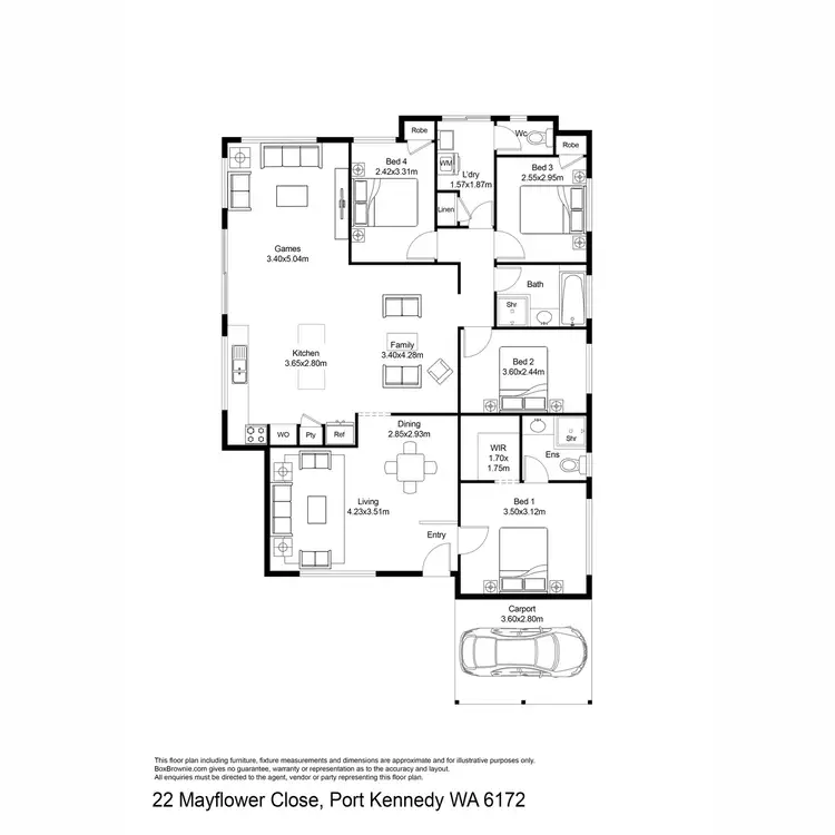 Floorplan of Homely house listing, 22 Mayflower Close, Port Kennedy WA 6172