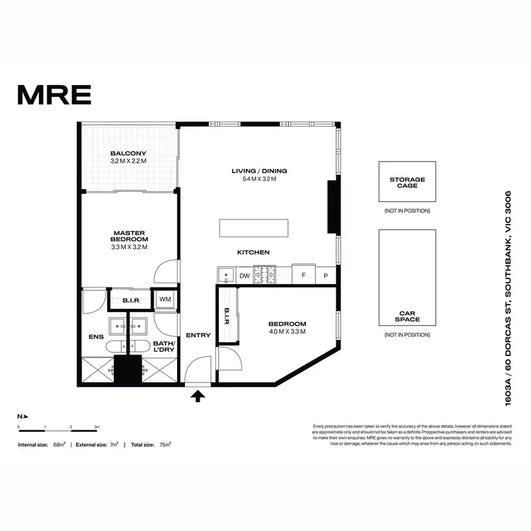 Floorplan of Homely apartment listing, 1603A/60 Dorcas Street, Southbank VIC 3006