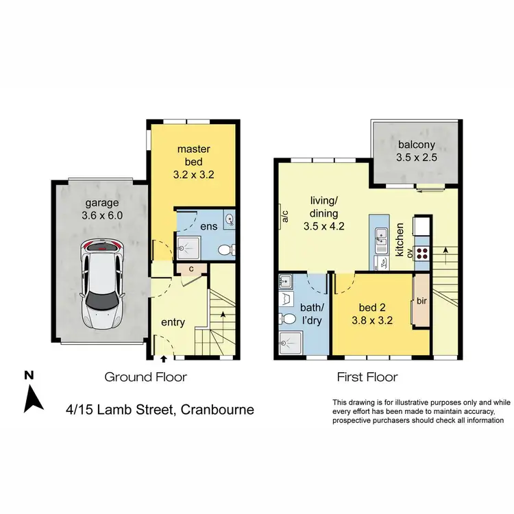 Floorplan of Homely townhouse listing, 4/15 Lamb Street, Cranbourne VIC 3977
