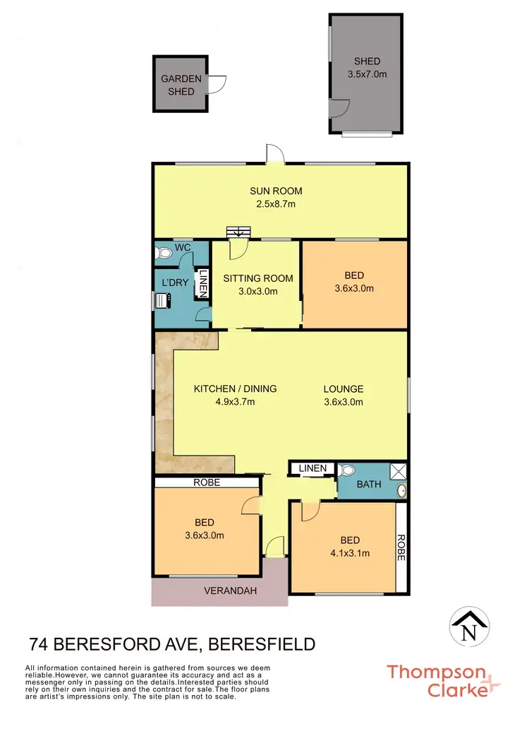Floorplan of Homely house listing, 74 Beresford Avenue, Beresfield NSW 2322
