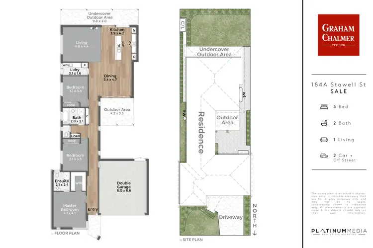 Floorplan of Homely house listing, 184A Stawell Street, Sale VIC 3850