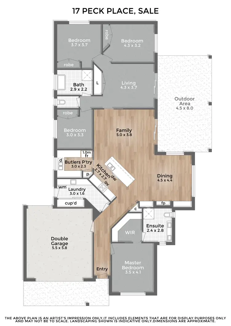 Floorplan of Homely house listing, 17 Peck Place, Sale VIC 3850
