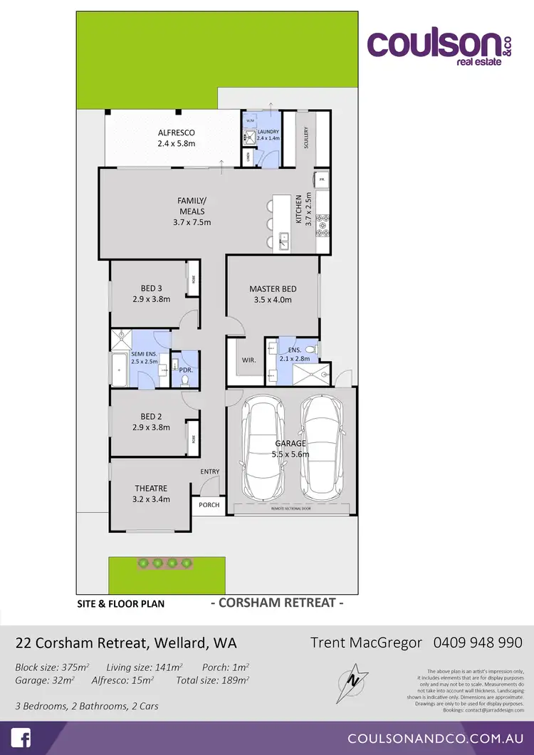 Floorplan of Homely house listing, 22 Corsham Retreat, Wellard WA 6170