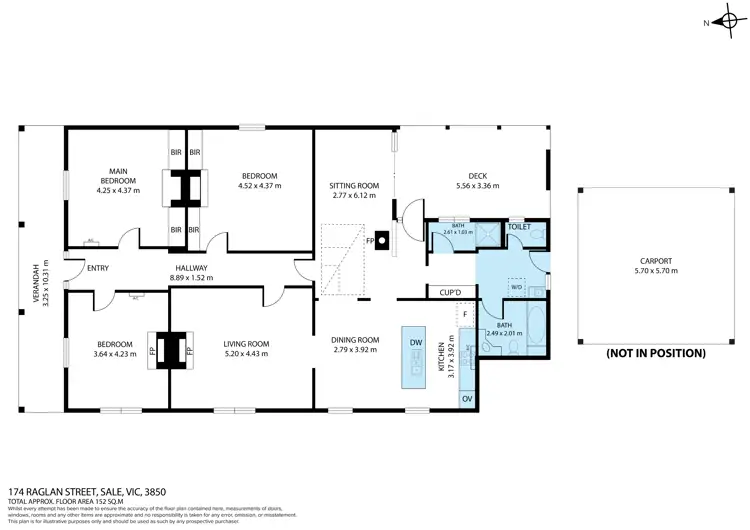 Floorplan of Homely house listing, 174 Raglan Street, Sale VIC 3850