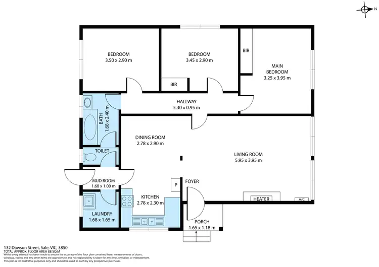 Floorplan of Homely house listing, 132 Dawson Street, Sale VIC 3850