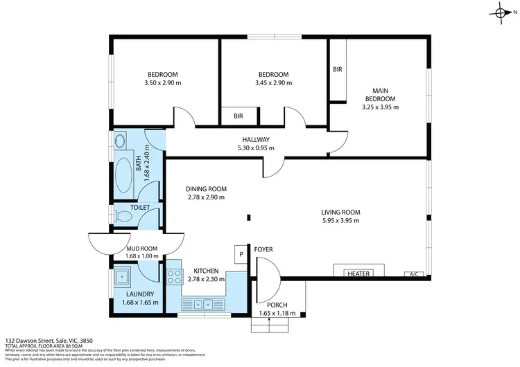 Floorplan of Homely house listing, 132 Dawson Street, Sale VIC 3850