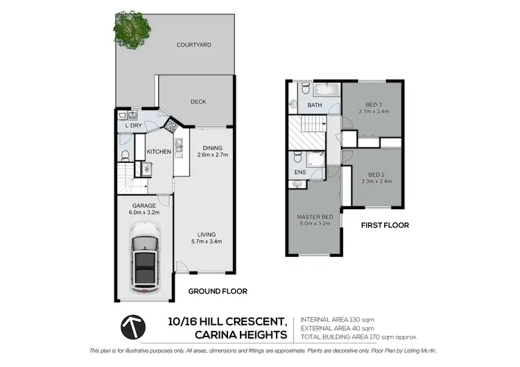 Floorplan of Homely townhouse listing, 10/16 Hill Crescent, Carina Heights QLD 4152
