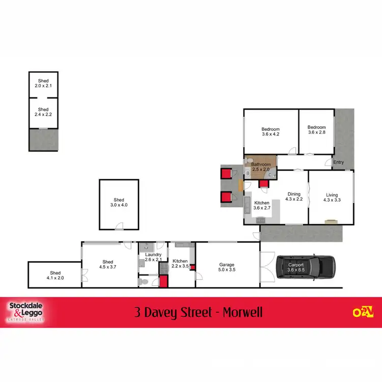 Floorplan of Homely house listing, 3 Davey Street, Morwell VIC 3840