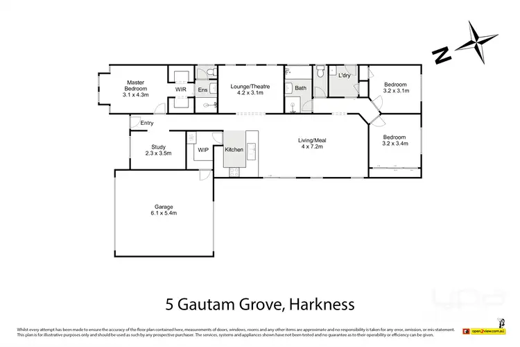 Floorplan of Homely house listing, 5 Gautam Grove, Harkness VIC 3337