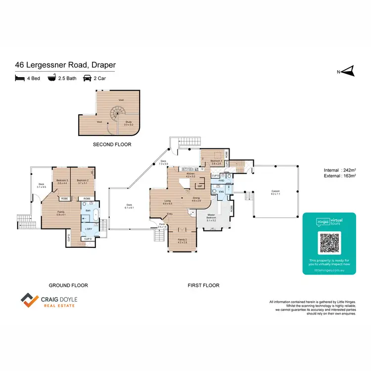 Floorplan of Homely rural property listing, 46 Lergessner Road, Draper QLD 4520