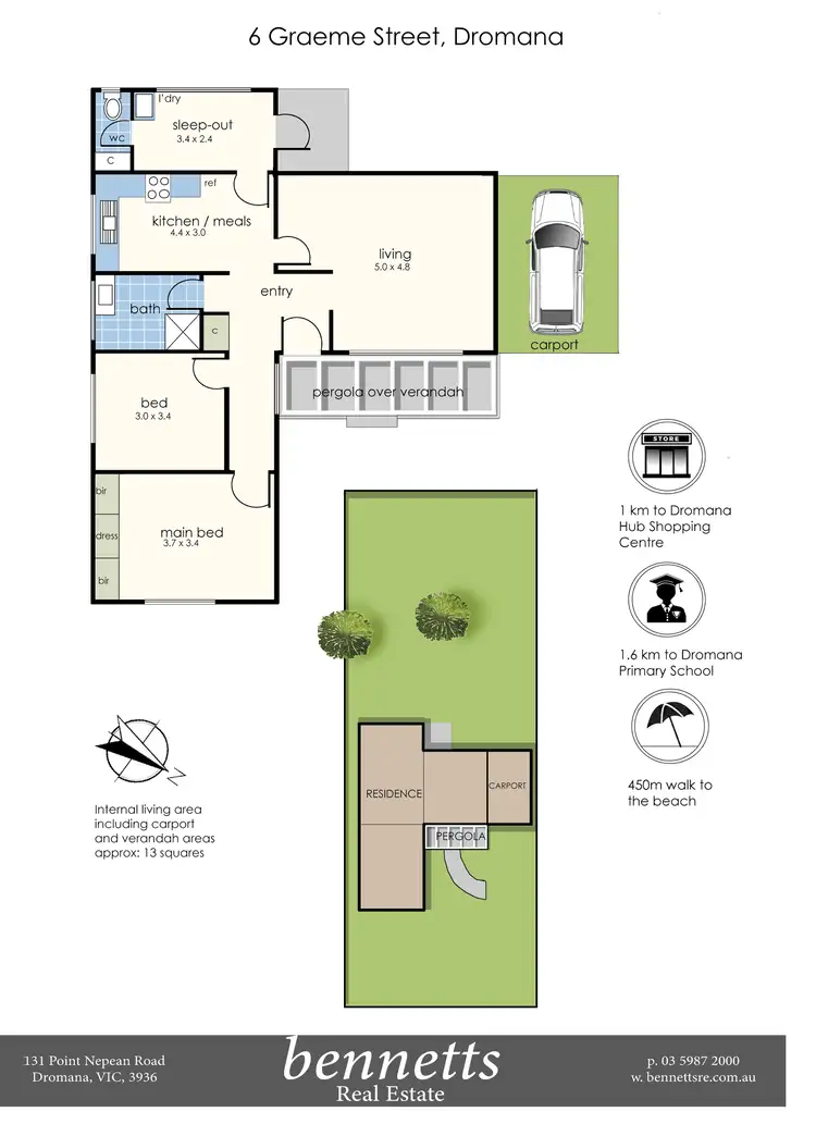 Floorplan of Homely house listing, 6 Graeme Street, Dromana VIC 3936
