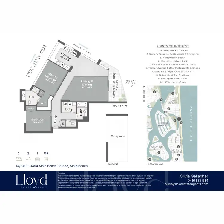 Floorplan of Homely apartment listing, 14/3490-3494 Main Beach Parade, Main Beach QLD 4217