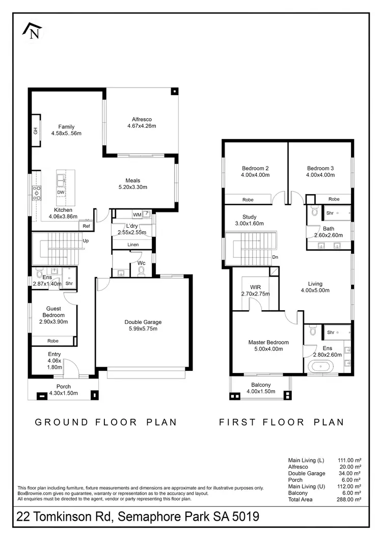 Floorplan of Homely house listing, 22a Tomkinson Road, Semaphore Park SA 5019