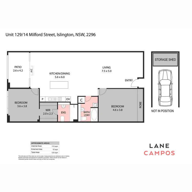 Floorplan of Homely apartment listing, 129/14 Milford Street, Islington NSW 2296