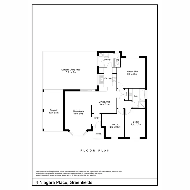 Floorplan of Homely house listing, 4 Niagara Place, Greenfields WA 6210