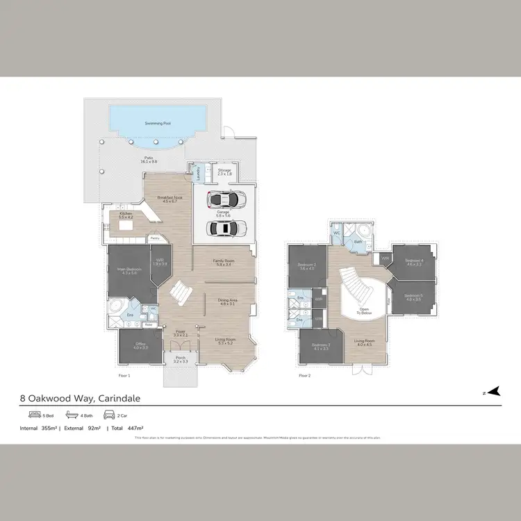 Floorplan of Homely house listing, 8 Oakwood Way, Carindale QLD 4152