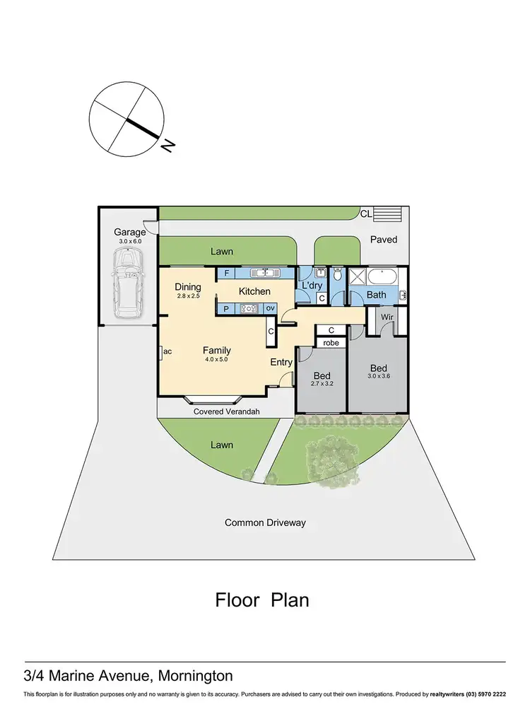 Floorplan of Homely unit listing, 3/4 Marine Avenue, Mornington VIC 3931