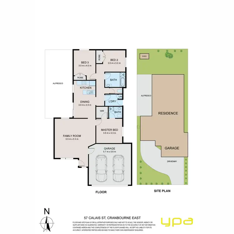 Floorplan of Homely house listing, 57 Calais Circuit, Cranbourne West VIC 3977
