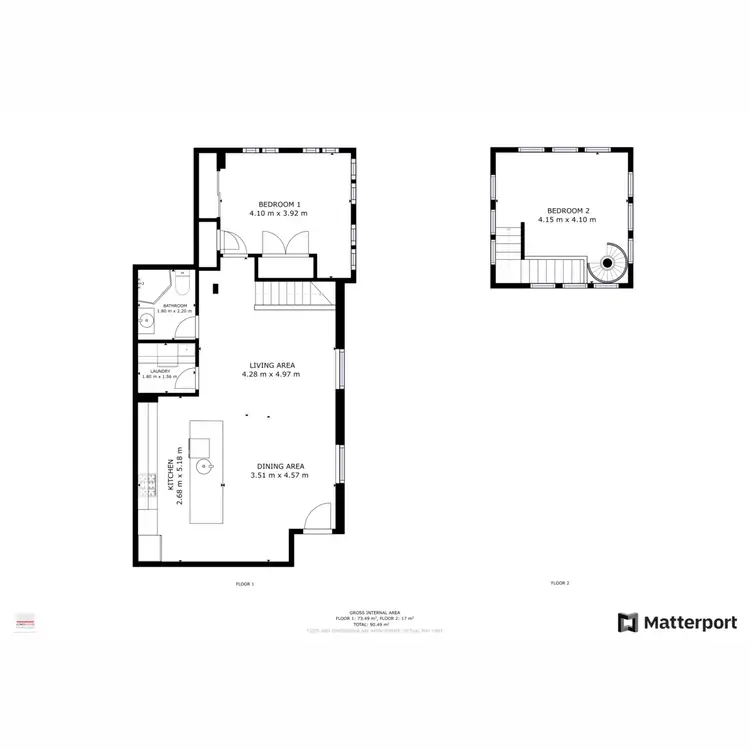 Floorplan of Homely unit listing, 6/1 Thirlmere Road, Mount Lawley WA 6050
