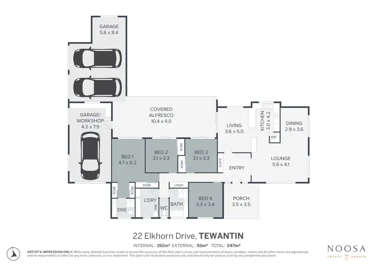 Floorplan of Homely house listing, 22 Elkhorn Drive, Tewantin QLD 4565