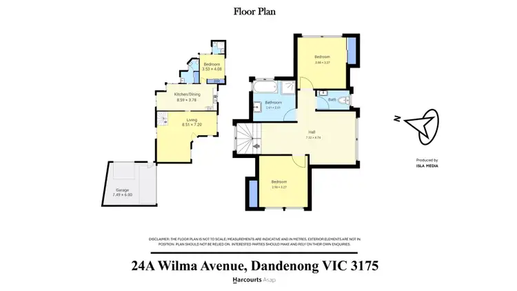Floorplan of Homely townhouse listing, 24a Wilma Avenue, Dandenong VIC 3175