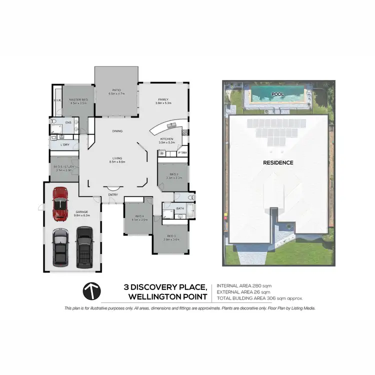Floorplan of Homely house listing, 3 Discovery Place, Wellington Point QLD 4160
