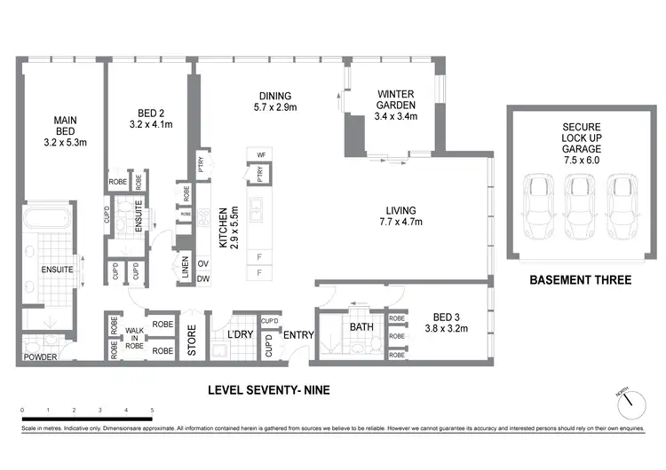 Floorplan of Homely apartment listing, 79A/2 Watermans Quay, Barangaroo NSW 2000