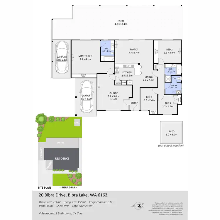 Floorplan of Homely house listing, 20 Bibra Drive, Bibra Lake WA 6163