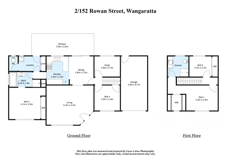 Floorplan of Homely townhouse listing, 2/152 Rowan Street, Wangaratta VIC 3677