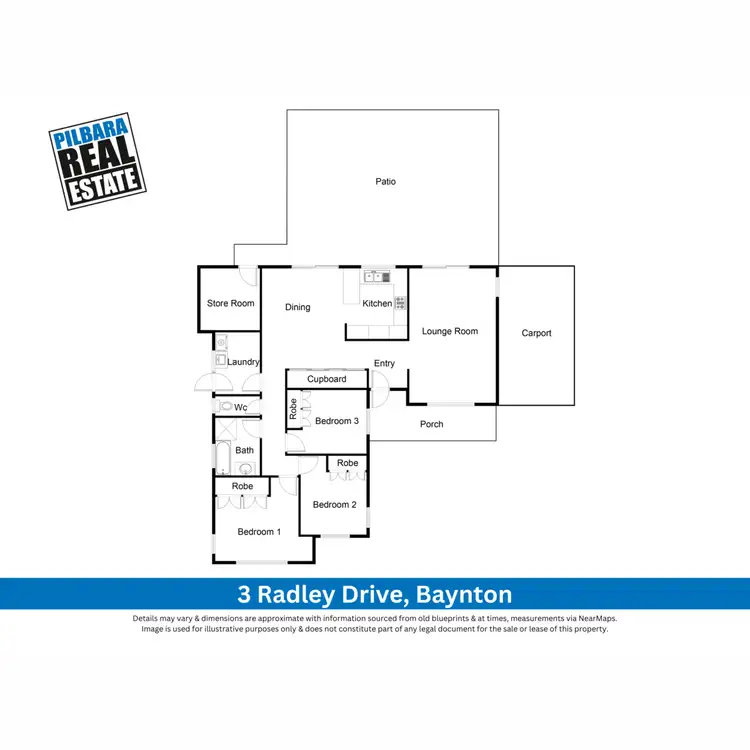 Floorplan of Homely house listing, 3 Radley Drive, Baynton WA 6714