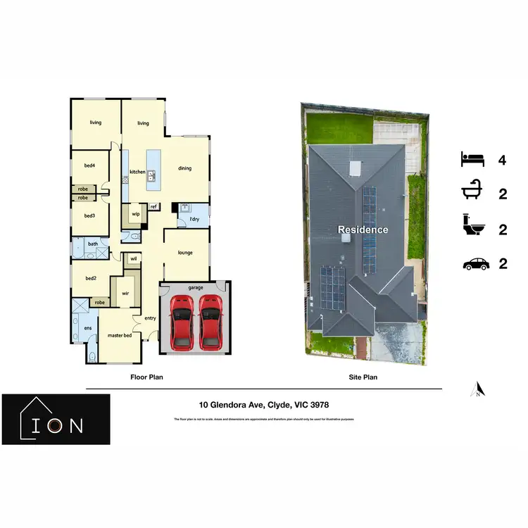 Floorplan of Homely house listing, 10 Glendora Avenue, Clyde VIC 3978