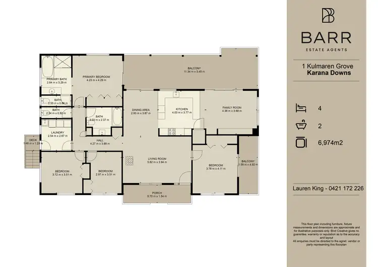 Floorplan of Homely house listing, 1 Kulmaren Grove, Karana Downs QLD 4306