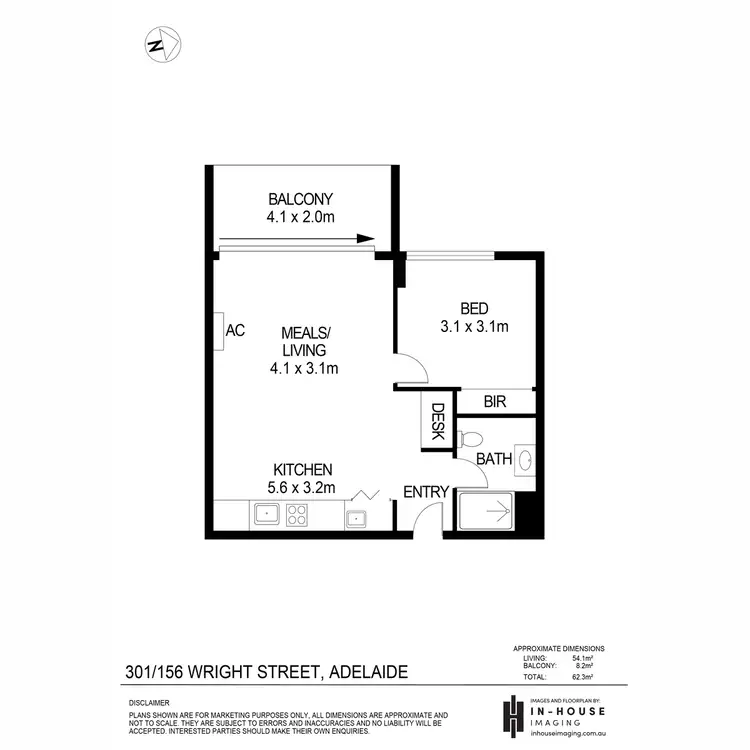 Floorplan of Homely apartment listing, 301/156 Wright Street, Adelaide SA 5000