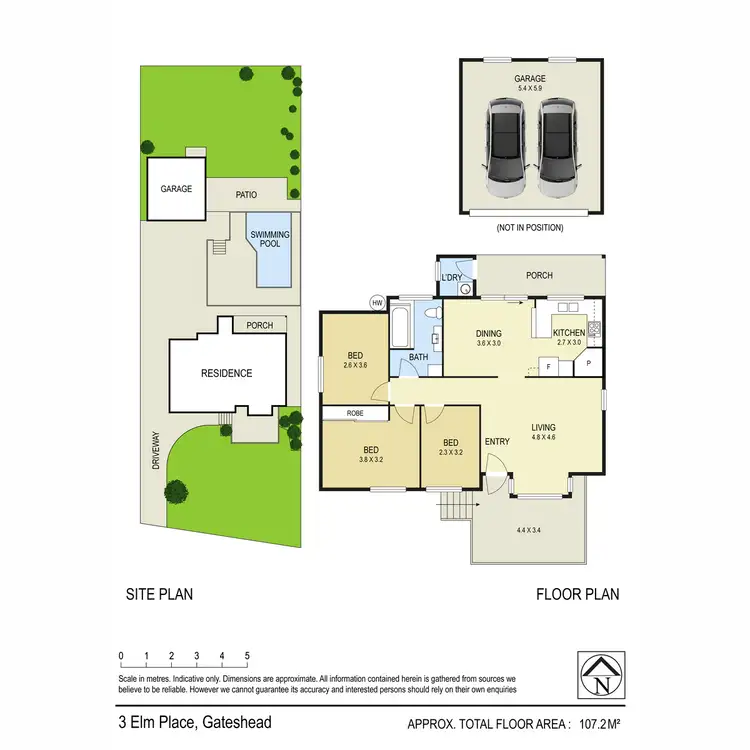 Floorplan of Homely house listing, 3 Elm Place, Gateshead NSW 2290