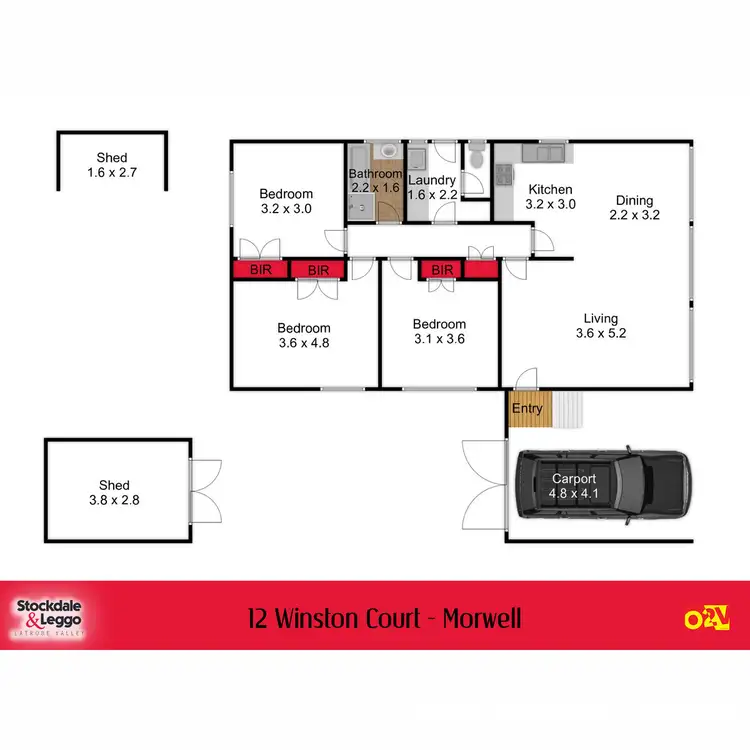 Floorplan of Homely house listing, 12 Winston Court, Morwell VIC 3840