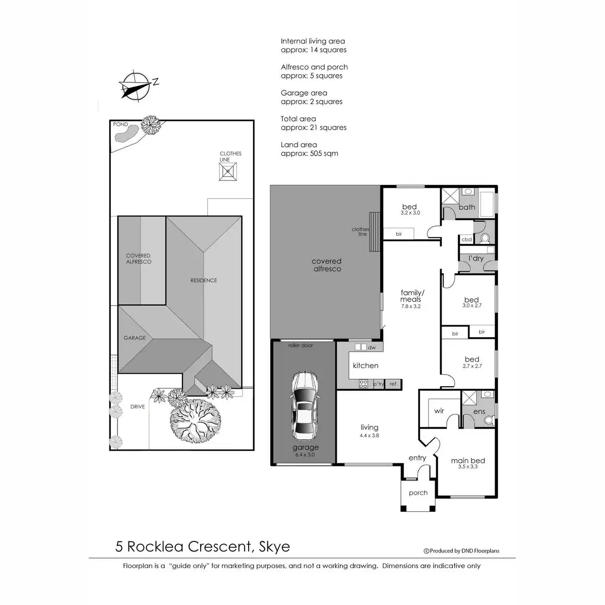 Floorplan of Homely house listing, 5 Rocklea Crescent, Skye VIC 3977