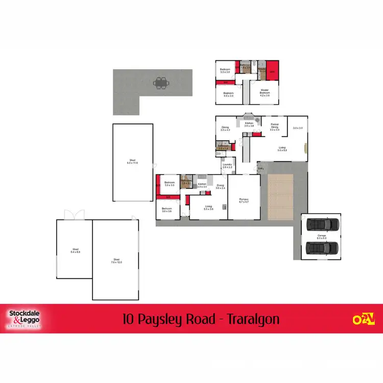 Floorplan of Homely house listing, 10 Paysley Road, Traralgon VIC 3844