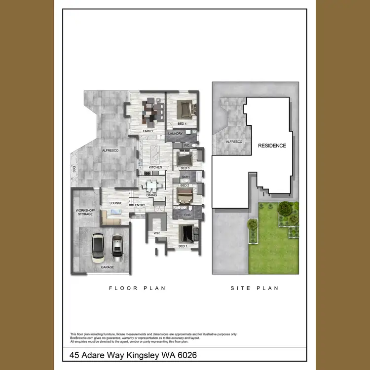 Floorplan of Homely house listing, 45 Adare Way, Kingsley WA 6026